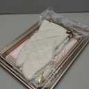 HONGBAKE 3 Pack Gold Nonstick Baking Sheet Pan Set with Oven Mitts Heat Resistant, Non-Toxic Half/Quarter/Jelly Roll Pans with Diamond Texture Pattern, Heavy Duty 0.8mm Thick Cookie Trays for Cooking (Champagne Gold (Carbon Steel) + Mitts)