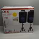 QFX PBX-800TWS 8-Inch TWS Bluetooth Stereo PA System with 2 8" Speakers, 2 Microphones, 2 Stands, and a Remote Control