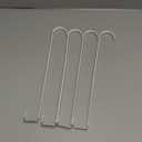 Over The Door Metal Hooks with Plastic Coating 14.2" Fit 0.5" to 1 3/8" Door 4 Pcs Heavy Duty Single Towel Robe Rack Wreath Bathroom Shower Hanger Shoe Organizer Ironing Board Long White