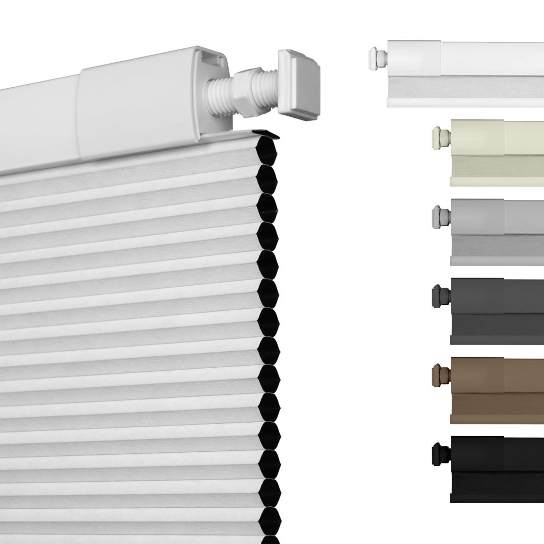 HOTSOON No Drill No Tools Blackout Cellular Shades Cordless Easy Install Honeycomb Blinds Thermal Insulated Noise Reduction Blinds for Indoor Windows,Blackout-White,50.5" W x 48" H