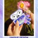 for Airpods 3rd Generation Case - Quicksand Liquid Cute Kawaii Mujer Girl Women Aesthetic Cover Sparkling Sparkle Glitter Bling Purple Castle Keychain Girly for Airpods 3 Case