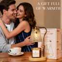 Candle Warmer Lamp with Timer Dimmable, Height Adjustable Wax Melt Warmer for Home Decor & New Home Bedroom, Vintage Candle Lamp for Scented Wax Jar Candles with 2 Bulbs,Birthday Gift for Women & Moms (Amber)