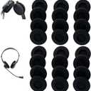 24 Pack Headphone Earpads Replacement Cushions 55MM Black | Soft Headset Ear Covers & Ear Cushions for Plantronics Headsets, Universal Fit for Office Telephone Headsets Daily Use & Maintenance