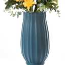Cemetery Vases with Spikes,Grave Vases for Cemetery with Metal Spikes and Drainage Holes,Grave Flower Holder for Headstones Memorial Gifts Loss of Loved One (Blue)