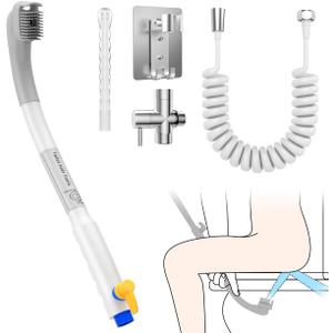 Butt Wiper Tool, 15.7 Inch Comfort Flush Toilet Aid, Hip Flush Aid for People with Disabilities, Elderly, Overweight, Pregnant Women, Easy-to-Use Hip Flush Aid