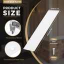 uxcell Door Kick Plate, 10 x 34 Inches Anodized Aluminum Kick Plate Door Plate, 1.5mm (1/16 Inch) Thickness, for Exterior Front Door or Back Door, White (Single Pack)