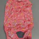 Kuoser Recovery Suit for Dogs, Dog Recovery Suit Female Doggie Onesie for Surgery, Post-Op Onesie for Female & Male Dogs, Soft Protective Wear, Pink Ribbon M (Back:13.4-16.1'', Weight:14-25 LB)