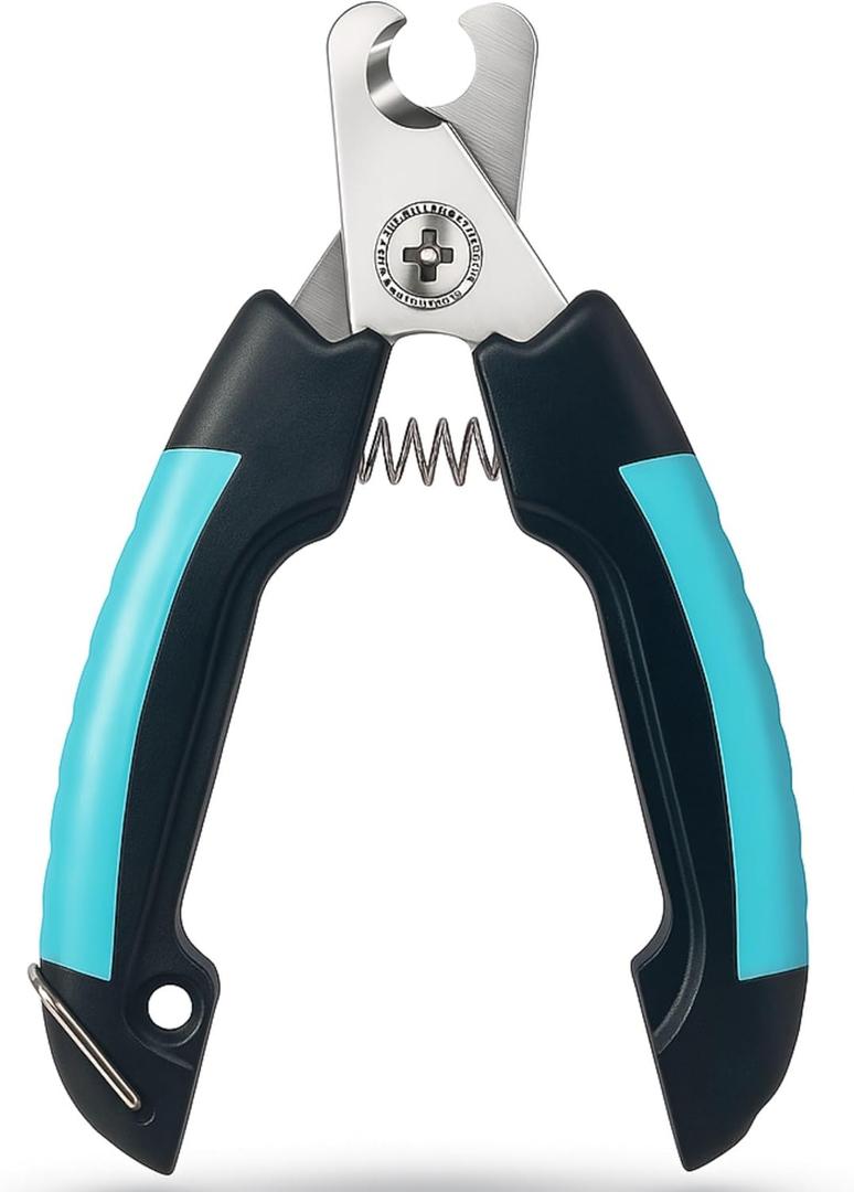 Professional Dog Nail Clippers with Safety Guard  Sharpe Stainless Steel Blades & Ergonomic Handle for Easy Nail Trimming of Medium to Large Dogs & Cats