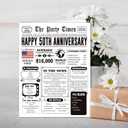 6 x Happy 50th Anniversary Card Gifts for Women Men, Jumbo 50th Wedding Anniversary Cards Gift for Husband Wife, Retro 50 Year Old Anniversary Decoration for Couple