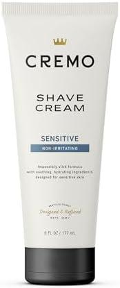 Cremo Sensitive Shave Cream, Astonishingly Superior Ultra-Slick Shaving Cream for Men, Fights Nicks, Cuts and Razor Burn, 6 Fl Oz 2 Pack