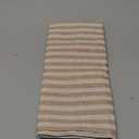 jinchan Valance Curtain Linen Textured Striped Window Curtain for Living Room Light Filtering Ticking Stripe Farmhouse Valance for Kitchen Rod Pocket 1 Panel 16 Inch Tan on Linen 1 Panel