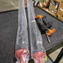 Tarp Poles Heavy Duty Adjustable, AVOFOREST Aviation Aluminum 8.7FT Tent Poles Lengthen and Thicken with Protection Cap Awning Poles Set of 2 for Hiking (Black)