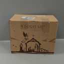 Christmas Nativity Set Indoor: 8-Piece 7.56 Inches Religious Resin Figurines Nativity Scene for Farmhouse Tabletop Decor Holiday Tradition