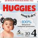 Huggies Size 4 Diapers, Snug & Dry Baby Diapers, Size 4 (22-37 lbs), 30 Count, Packaging May Vary