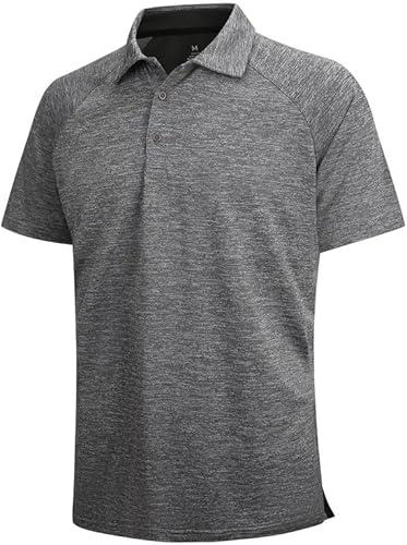 SAMERM Golf Shirts for Men Dry Fit Short Sleeve Mens Golf Shirt Performance Moisture Wicking Polo Shirts for Men M