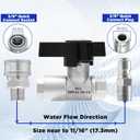 PWACCS Ball Valve Pressure Washer, 3/8" Quick Connect Stainless Steel Shut Off Valve for Power Washer Hose, 5000 PSI