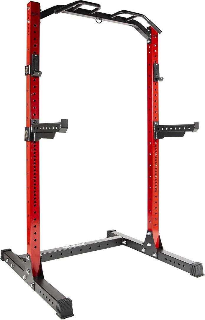 Fitvids Power Rack Squat Stand, 1000 Pound Capacity 3 x 3 for Home & Garage Gym with J-Hooks, Multiple Styles