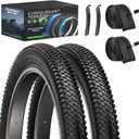 26 Inch Bike Tires Replacement 2-Pack 26x1.95 Bike Tire with Anti-Stab Weave, Folding Mountain Bicycle Tires and Tubes