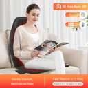 Snailax Vibration Back Massager with Heat, Massage Chair Pad with Neck Lumbar Memory Foam, 10 Vibration Motors,5 Modes, Gifts, No shiatsu