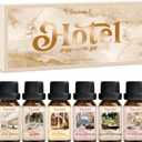SALKING Hotel Fragrance Oils, Premium Essential Oil for Diffuser, Scented Oil Gift Set for Soap Candle Making - The Hotel, Santal, My Way, Day Dream, Secret Desires, White Tea