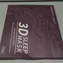 3D Sleep Mask for Men Women 2 Pack, Blackout Eye Mask for Sleeping Eye Mask for Side Sleeper, Memory Foam Adjustable&Washable, Airplane Travel Essentials Couples Yoga Meditation Office Black & Black