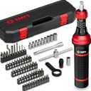 Torque Screwdriver, 10-60 in.lb, 64 Pcs Inch Pound Torque Wrench Screwdriver Set for Maintenance with T-bar Handle, Flat, Hex, Torx, and Phillips Bits, For Tools, Bike Repairing and Mounting