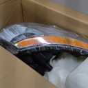 Headlights Assembly Compatible With 2008-2013 Nissan Rogue, 2014-2015 Nissan Rogue Select Chrome Housing Amber Reflector, Halogen Model Replacement Head Lamp Assembly Set