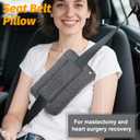 Upgrade Neck Pad Strap Cushion Pillow for Arm Sling Comfort Shoulder Support Pad,Pacemaker Pillow Chemo Port Pillows for Mastectomy,Open Heart Surgery Recovery Gifts Post Surgery (Dark Gray)