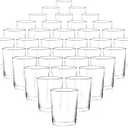 Comrzor Set of 36 Clear Tealight Candle Holders, Glass Votive Candle Holders Bulk, Floating Candle Holder for Table Centerpieces, Wedding Propose Party Home Decor