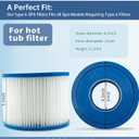 Type vi spa Filters and hot tub Filters Replacement Cartridge for Inflatable hot tubs requiring Type VI Filters, 4.2 x 3.1 inches (12 pcs)