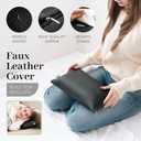 Elvasa Travel Blanket and Pillow Set  Compact Lightweight Throw for Train, Car  Small, Portable Fleece  Long Flight Must Haves  Airplane Comfort Kit  Multi-Use Quillow for Travel (Black)