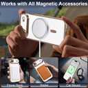 Designed for iPhone Air Case Magnetic, Compatible with Magsafe, Camera Control Button, Camera Lens Protector, Clear Soft TPU Plated Phone Case for iPhone Air, Brown
