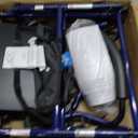Medline Rollator Walker with Seat, Steel Rolling Walker with 6-inch Wheels Supports up to 350 lbs, Medical Walker, Blue