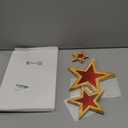 45 Pcs 3D Glitter Star Decorations Back to School Work Stars Centerpiece 3 Sizes Standing Hanging Decor for School Centerpiece Starry Movie Night Themed Party Decor(Vivid,Multicolor)