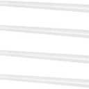 PHOENANCEE Long Floating Shelves for Wall 57 Inch,Real Wood Picture Ledge with Lip Set of 4,Photo Frame Storage Display for Living Room Nursery Bedroom Bathroom Kitchen Home Office Decor (White)