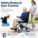Lightweight Folding Transport Wheelchair for Adults, 16" Seat Chair
Lightweight Aluminum Frame Mobility Chair, Flip-Up Armrests Footrests Double Brakes, Double Brake, 300 lbs Weight Capacity