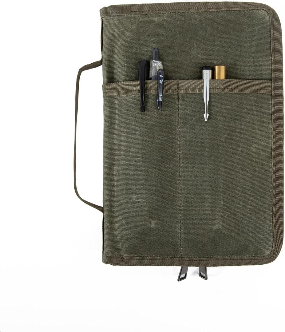 A5 Notebook Cover,Zipper Journal Planner Sketchbook Cover,Field Notes Notebooks Cover Notebook Jacket for 5.5 x 8.25 Moleskine A5 LEUCHTTURM,Water Resistant (Army Green)