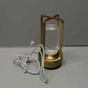 Portable Metal Table Lamp for Indoor/Outdoor ,Rechargeable Cordless LED Lamp, 3-Colour Infinitely Dimming Battery Powered Small Desk Lamp, Restaurant/Bedroom/Bar/Coffee Shop/Camping Light (Gold)