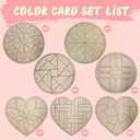 2 x Valentine's Day Gifts Party Favor 28Pcs Wooden Slices Card DIY Craft Heart Shape for Kids Crafts and Art Classroom Exchange (Heart, One Size)