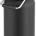 128 oz Insulated Water Jug with Straw Lid and Handle, One Gallon Stainless Steel Large Double Vacuum Water Bottle for Hot & Cold Drinks - Sweat Proof, Great for Travel, Hiking, Camping - Black