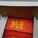 Eaasty 500 Pack 500 Pack Paper Hot Dog Wrappers Bulk, 9'' Red Hot Bag Sleeves, Insulated Grease Resistant Disposable Paper for Popcorn Sausages Carnival Themed Party, Food Cart, Concession Standard