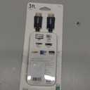 GE Home Electrical 4K HDMI Cable, 3 ft. HDMI 2.0 High Speed 18 Gbps with Ethernet, 4K 60Hz, 1440p 1080p 120Hz, HDR, for HDTV, Streaming, Blu-ray, Gaming, PS4 Pro PS5 Xbox, 34474