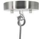 EIFHYT Canopy Kit for Chandelier, 5 1/8 Ceiling Lighting Modern Steel Canopy Kit Light Fixture Cover Plate, Hook & Cord Holder for Pendant Lighting Fixtures (Brushed Nickel)