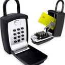 SL-500 Punch Button Lock Box, Black | Portable Shackle LockBox For Outside- Fits House Keys, Car Keys, Fobs, Credit Cards/IDs & More | Keypad Safe Box, Digital Push Button Combination Lock