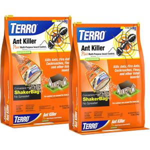 TERRO T901SR Ant Killer Plus Multi-Purpose Insect Control for Outdoors - Kills Fire Ants, Fleas, Cockroaches, and Other Crawling Insects - 2 Pack, Granule