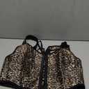 Leopard Print Corset Tops for Women - Sexy Sleeveless Cheetah-Print-Tank-Top Lace Up Bodysuit Going Out Top (Medium)