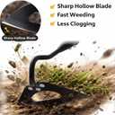 Hollow Garden Hoe - Heavy Duty Triangle Weed Hoes for Gardening,68" Adjustable Long Handle, Sharp Blade Hand Weeding Tool for Vegetable Gardens, Flower Beds, Lawn Edges & Tight Spaces