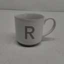 COLLECTIVE HOME - Ceramic Mug, Uppercase Letter Design, Matte Sandstone Texture, Minimalist and Stylish, 15oz, Perfect for Personalized Gifts (R)