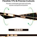 Designed for iPhone Air Case Rectangle, Works with Magnetic Wireless Charging, Full Lens Protection, Flexible TPU Electroplated Edge for Women Men Phone Case for iPhone Air Black (Air 6.5inch)