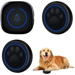 Dog Door Bell, Dog Doorbell for Potty Training, Smart Wireless Dog Door Bells to Go Outside, Bells for Dogs to Ring to go Potty, 1000 Feet Range,IP65 Waterproof,55 Melodies,Volume Adjustable,2 Button